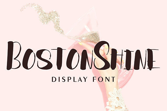 Boston Shine Display Font for Creative Makers