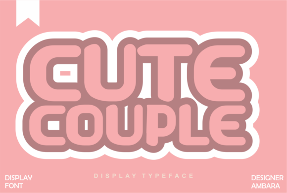 Cute Couple Display Font for Love-Themed Crafts