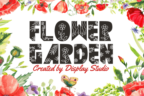 Flower Garden Display Font for Handmade Creators