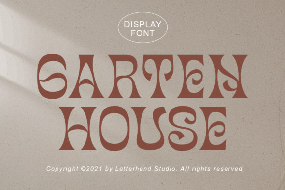 Garten House: A Sophisticated Display Font for Crafters