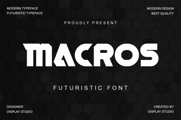 Macros Display Font for Bold Editorial Design