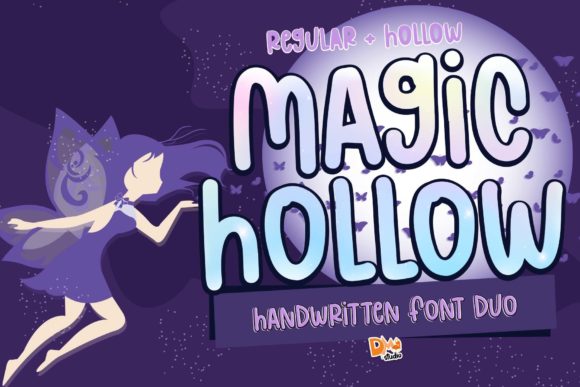 Magic Hollow Display Font for Playful Digital Branding