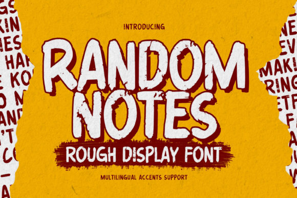 Random Notes: A Handmade Rough Display Font for Makers