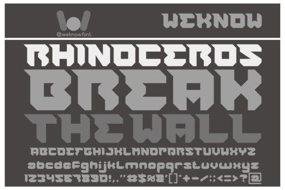 Rhinoceros Break the Wall Display Font for Bold Brand Identity
