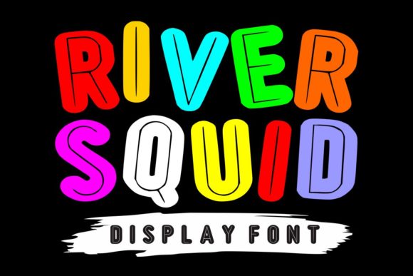 River Squid Display Font for Handmade Labels & Printables