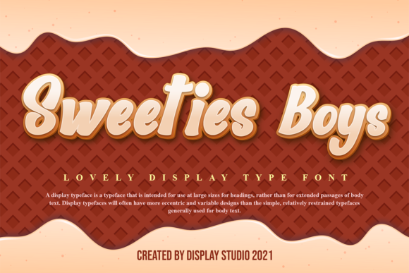 Sweeties Boys Display Font for Brand Logos & Invitations