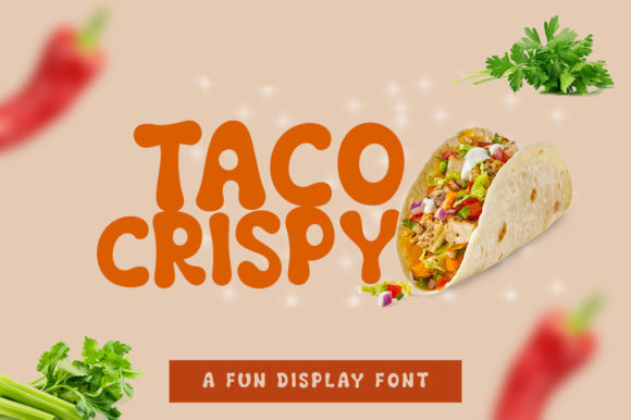 Taco Crispy: A Fun Display Font for Business Branding