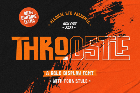 Throostle Font: Bold Display Typography for Handmade Labels