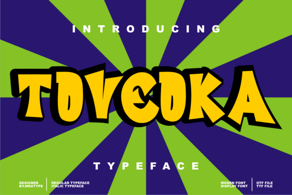 Toveoka Display Font: Thick-Lettered, Cool, and Commanding